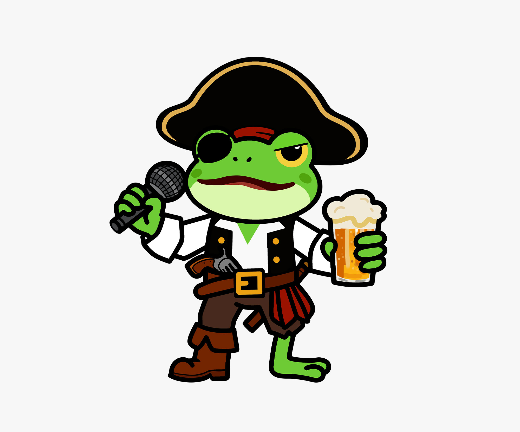 麦浪屿KTV欢唱蛙IP设计